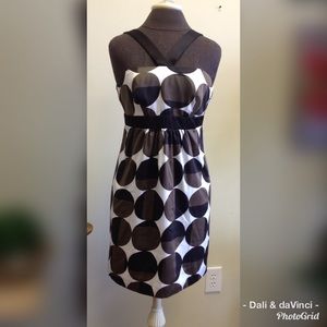 Banana Republic Sleeveless Black and Brown Dress